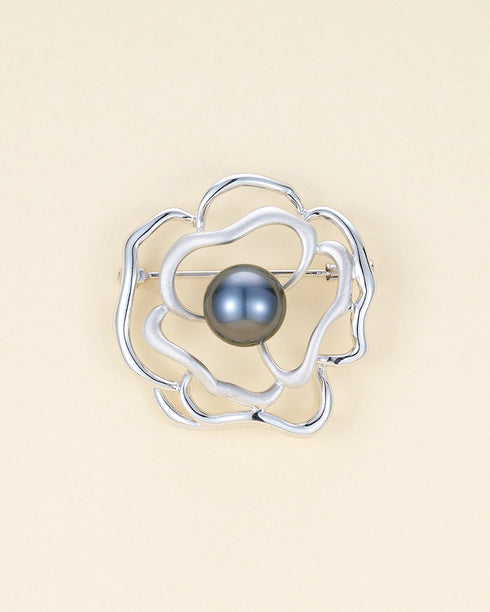 6–7mm Tahitian Pearl Rose Brooch